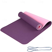 voordelige Anti-stress-tpe6mm tweekleurige yogamat set van vijf stuks voor sport fitness stretching latex 2080 weerstandsriem wordt geleverd met rugzakriem