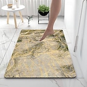 cheap Mats &amp; Rugs-Marble Pattern Bathroom Bath Mats Creative Absorbent Bathroom Rug Diatomaceous Earth Non Slip