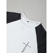 billiga Tro T-shirts-Herr Grafisk Bokstav Tro T-shirt Raglan T-shirt Våffel T-shirt Långärmad T-shirt 3D-tryck V-hals Skjorta Dagligen Klassisk Utomhus Utomhussport Ledigt Utekväll Vit Brun Mörkblå Vår &amp; Höst Kläder S M