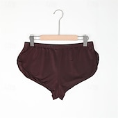 abordables Shorts de sport pour hommes-Homme Short Running Course Short d&#039;athlétisme Bas Sport &amp; Loisir Athleisure Respirable Séchage rapide Doux Aptitude Exercice Physique Marathon Tenue de sport Tenues de Sport Couleur Pleine Noir