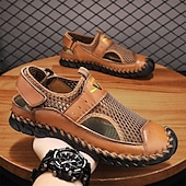 preiswerte Outdoor-Sandalen-Braune Mesh-Sandalen für Herren – atmungsaktive und stylische Sommerschuhe für Strand, Urlaub &amp; Outdoor-Aktivitäten