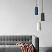 economico Design del Cilindro-lanterna a sospensione 1 luce 7 cm lampada a sospensione design metallo moderno 110-120v 220-240v