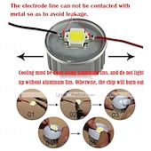 abordables Accesorios LED-Lámpara LED COB de alta potencia, 2 uds., chip blanco cálido, blanco natural y blanco para foco de luz de inundación diy, dc30-34v