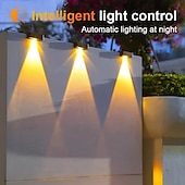 preiswerte Außenwandleuchten-LED Außenwandleuchte Solarlampen 4/8 Stück wasserdichte , IP65, wasserdicht, Gartenlicht,  Solar-Wandleuchte mit hoher Helligkeit, dekorative Wandleuchte für den Innenhof, Gartenzaun