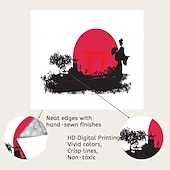 baratos tapeçarias de arte-estilo japonês tapeçaria pendurada arte da parede grande tapeçaria mural decoração fotografia pano de fundo cobertor cortina casa quarto sala de estar decoração templo mulheres sol