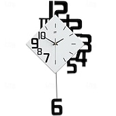 economico Decorazioni da parete-personalità creativa orologio digitale moda stile europeo orologio da parete soggiorno orologio da parete decorativo in legno esplosione al quarzo 34 38 50 cm