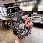 Χαμηλού Κόστους Samsung Θήκη-τηλέφωνο tok Για Samsung Galaxy Z Flip 7 Z Flip 6 Z Flip 5 Z Flip 4 Z Flip 3 Πίσω Κάλυμμα Bling Glitter Shiny Ανθεκτική σε πτώσεις TPU Στρας Μεταλλικό