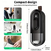 abordables Électroménager-Scelleuse à chargement usb pour sac de collation domestique, scelleuse intégrée pour sac alimentaire, mini scelleuse pratique