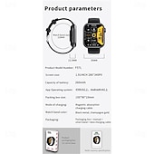 お買い得  スマートウォッチ-F57 スマートウォッチ ブルートゥース通話 1.91インチスクリーン 24時間 血糖値 心拍数モニタリング 温度 血圧 酸素
