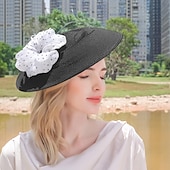 economico Cappelli per feste-fasce cappelli copricapo bombetta in fibra / cappello a cloche cappello di paglia cappello da sole matrimonio tea party matrimonio elegante con copricapo laterale in pizzo copricapo