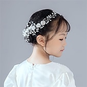 abordables Accessoires de coiffure-Version de peigne de mariée à fleurs en céramique douce, fourchette pour robe de mariée faite à la main