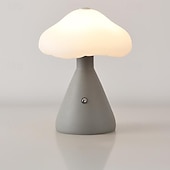 baratos Candeeiros de mesa-Lâmpada de cogumelo regulável portátil para quarto, lâmpada de cabeceira led com carregamento usb, luz noturna sem fio para decoração de casa