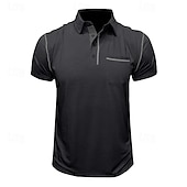 preiswerte Klassisches Poloshirt für Herren-Herren Poloshirt aus Baumwolle Golfhemd Arbeit Casual Kargen Kurzarm Basic Modern Farbblock Patchwork Taste Frühling Sommer Regular Fit Wein Dunkelgrau Schwarz Weiß Königliches Blau Grün Poloshirt