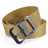 olcso Férfi övek-Férfi Öv Nylon öv cink ötvözet Műanyag Tartós Állítható Sima Fekete Rubin Szabadtéri Napi Deréköv