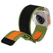 Χαμηλού Κόστους Ζώνες Apple Watch-Αθλητικό Μπρασελέ Συμβατό με Ζάντα ρολογιού Apple Watch 38mm 40mm 41mm 42mm 44mm 45mm 49mm Πολλαπλών στρώσεων Ελαστικό Τραχύς Νάιλον Ανταλλακτικό λουράκι ρολογιού για iwatch Ultra 2 Series 9 8 7 SE 6
