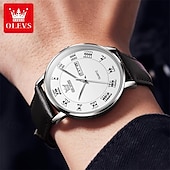 levne Quartz hodinky-Nové pánské hodinky Olevs Olevs značky s luminiscenčním kalendářem týdenním ukazatelem jednoduché quartzové hodinky s dvojitým kalendářem vodotěsné sportovní hodinky s vysokou hodnotou