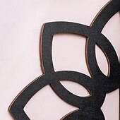 abordables décoration murale en métal-1pc présentoir mural à ongles créatif minimaliste (à l&#039;exclusion des clous) ligne minimaliste huit pétales de fleur en forme de mur pendentif décoratif support d&#039;angle décoratif assemblé à la main en