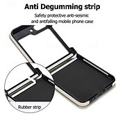 voordelige Samsung-hoesje-telefoon hoesje Voor Samsung Galaxy Z-flip 6 Z Flip 5 Z Flip 4 Z Flip 3 Achterkant met draagkoord met polsband Schokbestendig Retro TPU PU-nahka