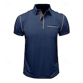 preiswerte Klassisches Poloshirt für Herren-Herren Poloshirt aus Baumwolle Golfhemd Arbeit Casual Kargen Kurzarm Basic Modern Farbblock Patchwork Taste Frühling Sommer Regular Fit Wein Dunkelgrau Schwarz Weiß Königliches Blau Grün Poloshirt