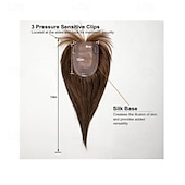 economico Pezzi di capelli umani e toupet-Per donna Capelli umani di Remy Parrucchini Liscio 100% cucito a mano Da donna / Soffice / Di tendenza Festa / Serata / Da tutti i giorni / Da mare