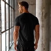 abordables Camiseta gráfica para hombres-Hombre Letra Camiseta Camiseta superior Algodón Manga Corta Gráfico Camisa Negro Azul Oscuro Gris Camiseta cómoda Vacaciones Calle Ropa de diseñador de moda