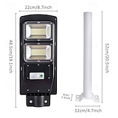 voordelige Straatlampen-zonne-energie led-lamp 60w straatlantaarn met opladen intelligente menselijk lichaamssensor met afstandsbediening buitentuinverlichting geïntegreerd