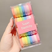 abordables Élastiques et nœuds pour cheveux-Accessoires Cheveux Enfants Fille Couleur unie Anneau porte-serviettes noir [32 pièces] Anneau porte-serviettes jaune [32 pièces] Anneau porte-serviettes violet [32 pièces]