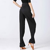 economico Pantaloni-Balli latino-americani Balli da sala Pantaloni Colore Puro A fantasia Per donna Prestazioni Addestramento Alto Poliestere