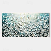 abordables Peintures fleurs/botaniques-peinture à l&#039;huile de fleur épanouie art de paysage fait à la main minimaliste fleur de cerisier blanc toile peinture à l&#039;huile peint à la main 3d texture crémeuse peinture à l&#039;huile art mural