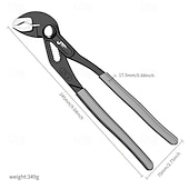 cheap Home Improvement-Water Pump Pliers Quick-Release Plumbing Pliers Pipe Wrench Adjustable Water Pipe Clamp Pliers Household Hand Tools Multi-functional Kitchen Sink Spanner Wrench That Defend Bath