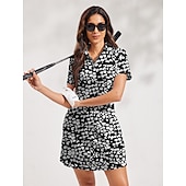 economico Abiti da golf-Per donna Abito da tennis vestito da golf Nero Manica corta Vestiti Abbigliamento da golf da donna Abbigliamento Abiti Abbigliamento