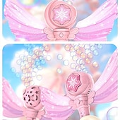 baratos Diversão Ao Ar Livre &amp; Desporto-Varinha de bolha para crianças e meninas: varinhas de soprador de máquina de bolhas com luz &amp; música, brinquedos para festas ao ar livre para crianças, presente de aniversário para meninas de 3 4 5 6