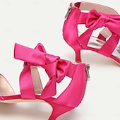 abordables Semiformal-Mujer Zapatos de boda Zapatos de novia Pajarita Tacón de gatito Puntera abierta Satén Cremallera Negro Blanco Marfil