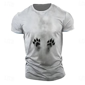 cheap 3D T shirts-Men&#039;s Graphic Reflection T shirt Short Sleeve T shirt 3D Print Crew Neck Shirt Retro Vintage Casual Street Style Sports Outdoor Holiday Going out Light Grey Dark Gray Spring &amp; Summer Clothing Apparel