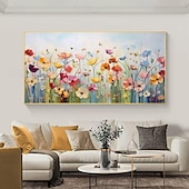 Handgefertigtes Ölgemälde auf Leinwand, Wandkunst, Dekoration, moderne abstrakte Blumenlandschaft für Heimdekoration, gerolltes, rahmenloses, ungedehntes Gemälde preiswerte Blumen-/Botanische Gemälde-Handgefertigtes Ölgemälde auf Leinwand, Wandkunst, Dekoration, moderne abstrakte Blumenlandschaft für Heimdekoration, gerolltes, rahmenloses, ungedehntes Gemälde