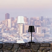 cheap Table Lamps-Portable Dimmable Table Lamp Cordless LED Lamp Aluminum Infinite Dimming Table Lamp Dining Room Bedroom Minimalist Type-C Rechargeable Battery Atmosphere Long Lasting