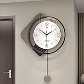 baratos Decoração de Parede-Design moderno relógio de parede grande balanço sala de estar relógios 3d simples pendurado horologe decoração de casa relógio de parede 49*73cm 55*80cm 40*60cm