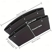 baratos Organizadores para automóveis-Organizador de espaço para assento de carro, caixa de armazenamento de couro pu à prova d'água para carro, bolso lateral de couro de ajuste universal para carteira móvel, moedas e acessórios de