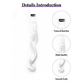 tanie Klip w rozszerzeniach-Body wave Bouncy Curl Włosie synetyczne 22&quot; Przedłużanie włosów Clip in / on 10-opakowanie Gładki Damskie