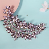 abordables Haarstyling-Zubehör-Crown Tiaras Headbands Headpiece Rhinestone Alloy Wedding Cocktail Luxury Retro With Rhinestone Crystals Headpiece Headwear