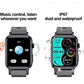 tanie Smartwatche-696 TK63 Inteligentny zegarek 1.91 in Inteligentny zegarek Bluetooth EKG + PPG Monitorowanie temperatury Krokomierz Kompatybilny z Android iOS Męskie Odbieranie bez użycia rąk Powiadamianie o