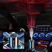 お買い得  車用消臭・芳香剤-車用ディフューザー空気清浄機 - 星空デザインのアロマセラピー機械、スタート・ストップ機能、車用パフューム＆オイル付き