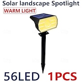 お買い得  屋外スポットライト-4本 2個 1個 50 W LEDソーラーライト 多機能 ソーラー駆動 赤外線センサー 温白色 ホワイト 3.7 V # LEDビーズ