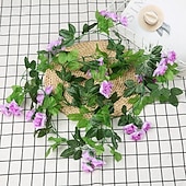 abordables Monsieur et Madame Mariage-fleurs simulées fleurs artificielles fleurs en soie vigne vignes climatisation conduites d&#039;eau arches de mariage décorations sinueuses rose vignes