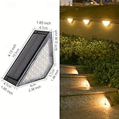 abordables Éclairage paysager-Mouvement extérieur solaire LED étape lumière jardin étanche pont lumière marches escalier patio cour parc passerelle éclairage paysage décor lumière 2/4/8 pièces