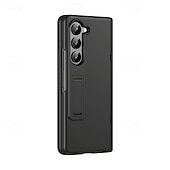 Недорогие Чехлы для Samsung-телефон Кейс для Назначение SSamsung Galaxy Z-сгиб 6 Z Fold 5 Z Fold 4 Z Fold 3 Кейс на заднюю панель со стендом и протектор экрана Полная защита тела броня ПК