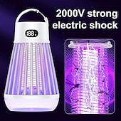 お買い得  電気蚊忌避剤-2in1マルチ機能の虫殺しライト - ポータブルホーム蚊トラップとキャンピングランタン