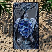 cheap Beach Towel Sets-Beach Towel Bath Towel Large 80cm x 160cm 3D Print Sea Pattern Towel Bath Towel Beach Sheet Blanket Classic 100% Micro Fiber Comfy Blankets