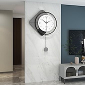baratos Decoração de Parede-Design moderno relógio de parede grande balanço sala de estar relógios 3d simples pendurado horologe decoração de casa relógio de parede 49*73cm 55*80cm 40*60cm
