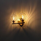 economico Luci da parete-lampada da toeletta per interni 1/2/3/4 luce lampada da toeletta per bagno, lampade da bagno su specchio lampada da bagno dorata con paralume in vetro trasparente